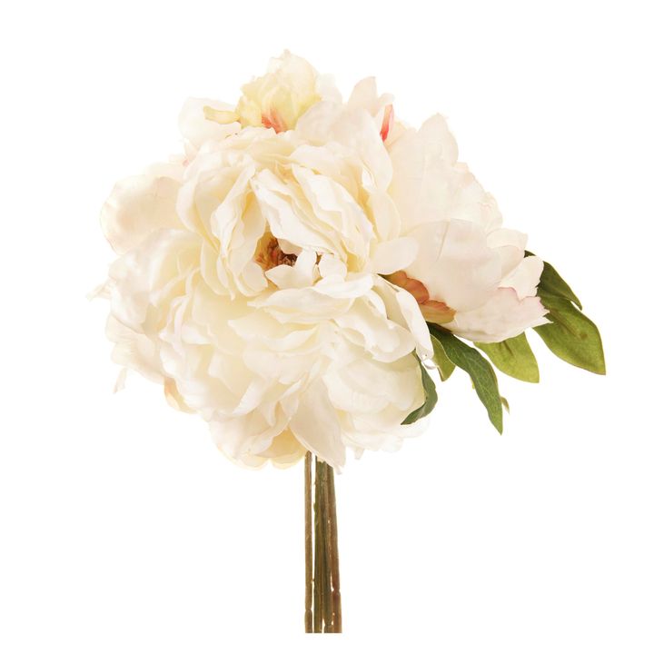 Peony Bouquet Mixed 30cm Cream