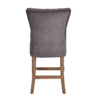 Silver Grey Counter Stool with Buttons