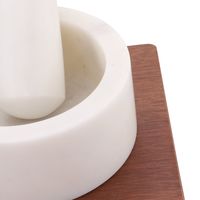 Timber Board With Mortar & Pestle