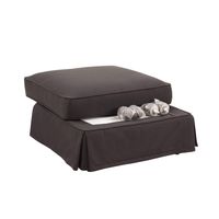 Slip Cover Only - Noosa Hamptons Ottoman Charcoal