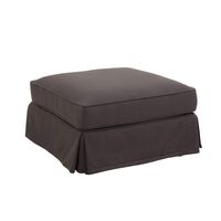 Slip Cover Only - Noosa Hamptons Ottoman Charcoal