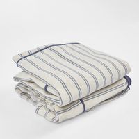 Slip Cover Only - Noosa Hamptons Ottoman Blue Pin Stripe