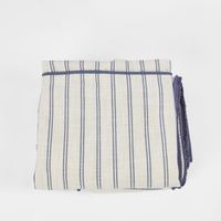 Slip Cover Only - Noosa Hamptons Ottoman Blue Pin Stripe