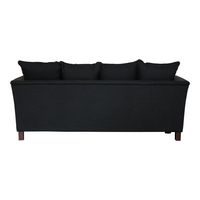 Manhattan 3 Seat Sofa Charcoal W/Silver Studs