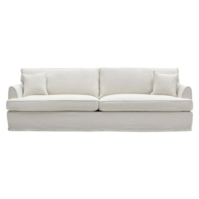 Slip Cover Only - Byron Hamptons 4 Seat Sofa Ivory