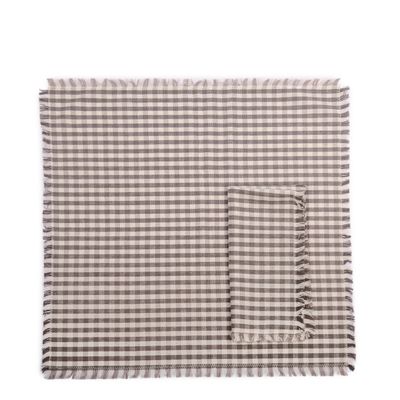 Gingham Napkins Set Of 4  Ash