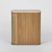 Travertine Oak Side Table