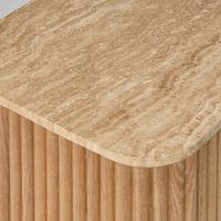 Travertine Oak Side Table