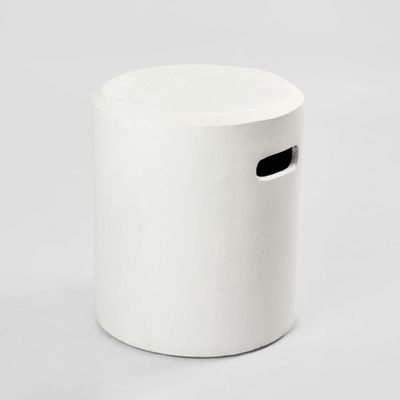 Vargo  Drum Stool White