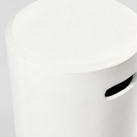 Vargo  Drum Stool White