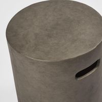 Leno Drum Stool Grey