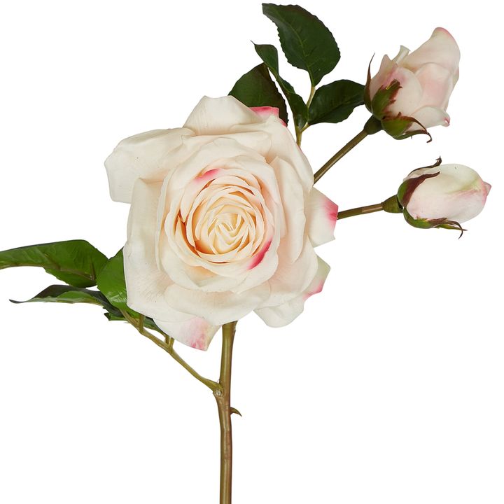 Olivia Bud Real Touch Rose Stem 53cm Soft Pink