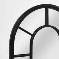 Chateau Arched Outdoor Wall Mirror Black