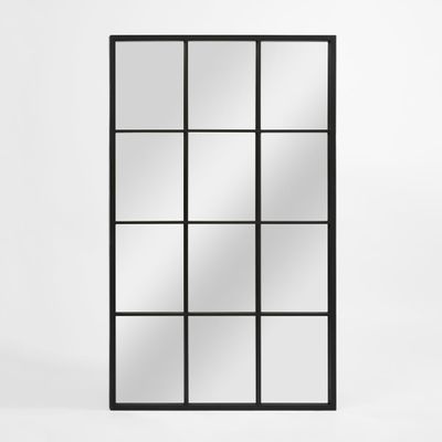 Kings Rectangular Outdoor Mirror Black