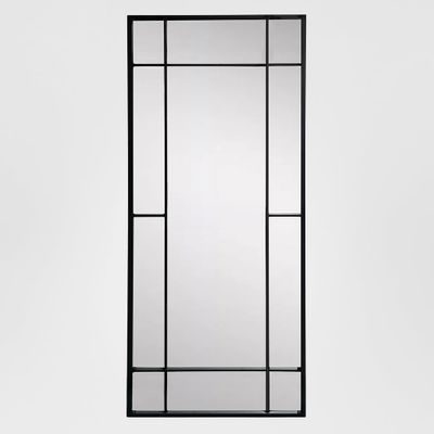 Kings Rectangular Outdoor Mirror Black