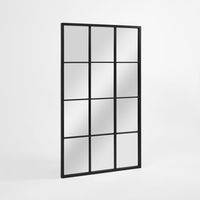 Kings Rectangular Outdoor Mirror Black