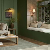 Bankers Wall Light Antique Brass