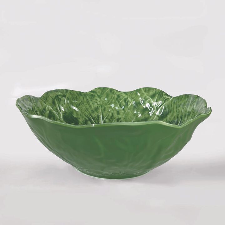 Luxe Cabbage Leaf Green LGE Serving Bowl