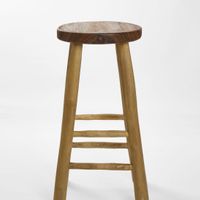 Teak Stool Lacquered Medium