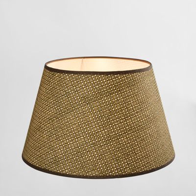 Basket Weave Taper Lamp Shade Large Brown