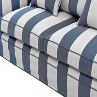 Slip Cover Only - Noosa Hamptons 2 Seat Sofa Denim/Cream Stripe