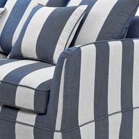 Slip Cover Only - Noosa Hamptons 2 Seat Sofa Denim/Cream Stripe