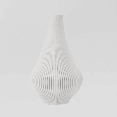 Verne 3D Vase LGE White