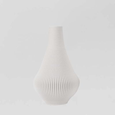 Verne 3D Vase SML White