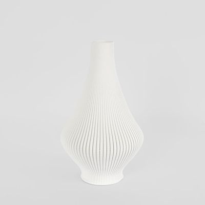 Verne 3D Vase SML White