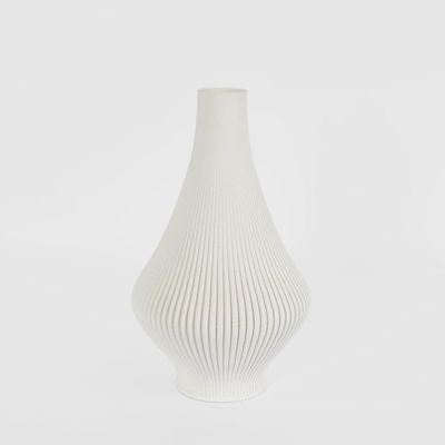 Verne 3D Vase SML White