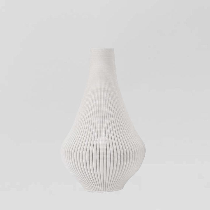 Verne 3D Vase SML White