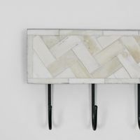 Vada Bone Inlay White Wall Hooks