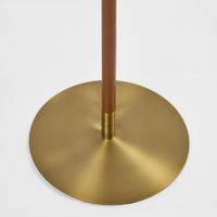 Huntley Leather & Brass Floor Lamp & Linen Shade