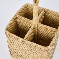 Paume Rattan Cutlery Tall Caddy Natural