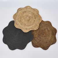 Paume Scallop Rattan Placemat Natural