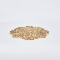 Paume Scallop Rattan Placemat Natural