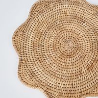 Paume Scallop Rattan Placemat Natural