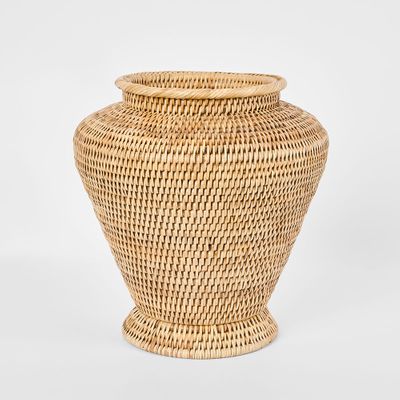 Paume Rattan Flower Urn Small Natural