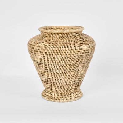 Paume Rattan Flower Urn Small Natural