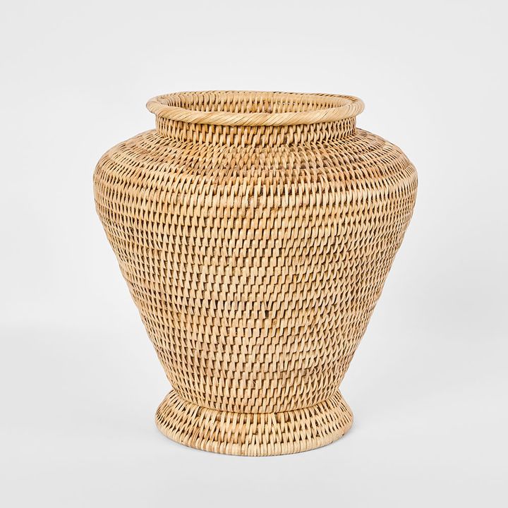 Paume Rattan Flower Urn Small Natural
