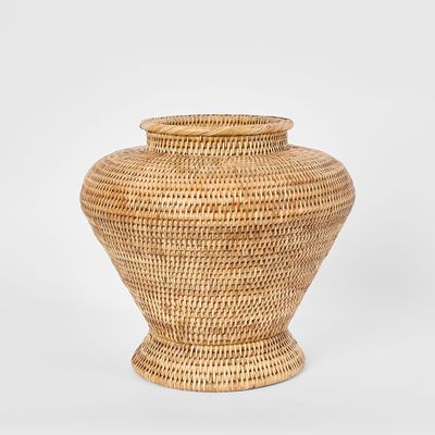 Paume Rattan Flower Urn Large Natural