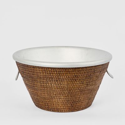 Paume Rattan Drinks Cooler Antique Brown