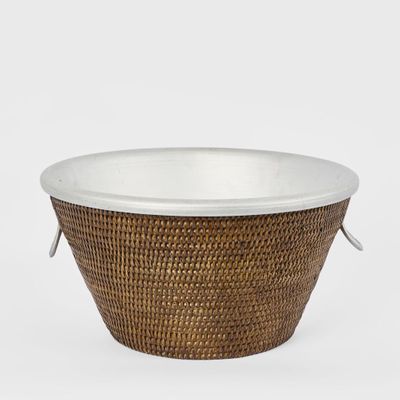 Paume Rattan Drinks Cooler Antique Brown