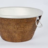 Paume Rattan Drinks Cooler Antique Brown