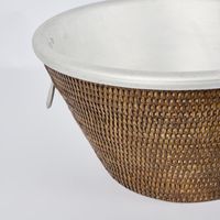 Paume Rattan Drinks Cooler Antique Brown