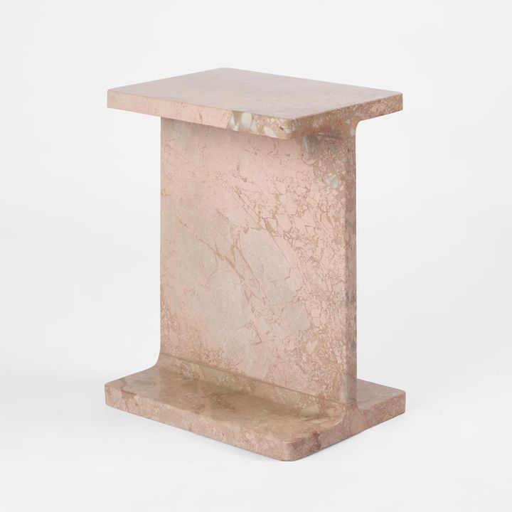 Iza I Beam Side Table Pink