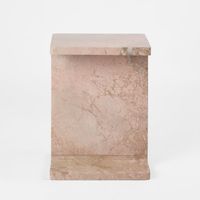 Iza I Beam Marble Side Table Pink