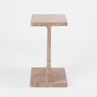 Iza I Beam Marble Side Table Pink