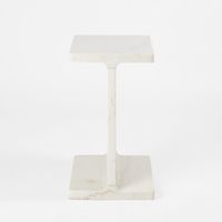 Iza I Beam Side Table White