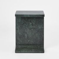 Iza I Beam Marble Side Table Green